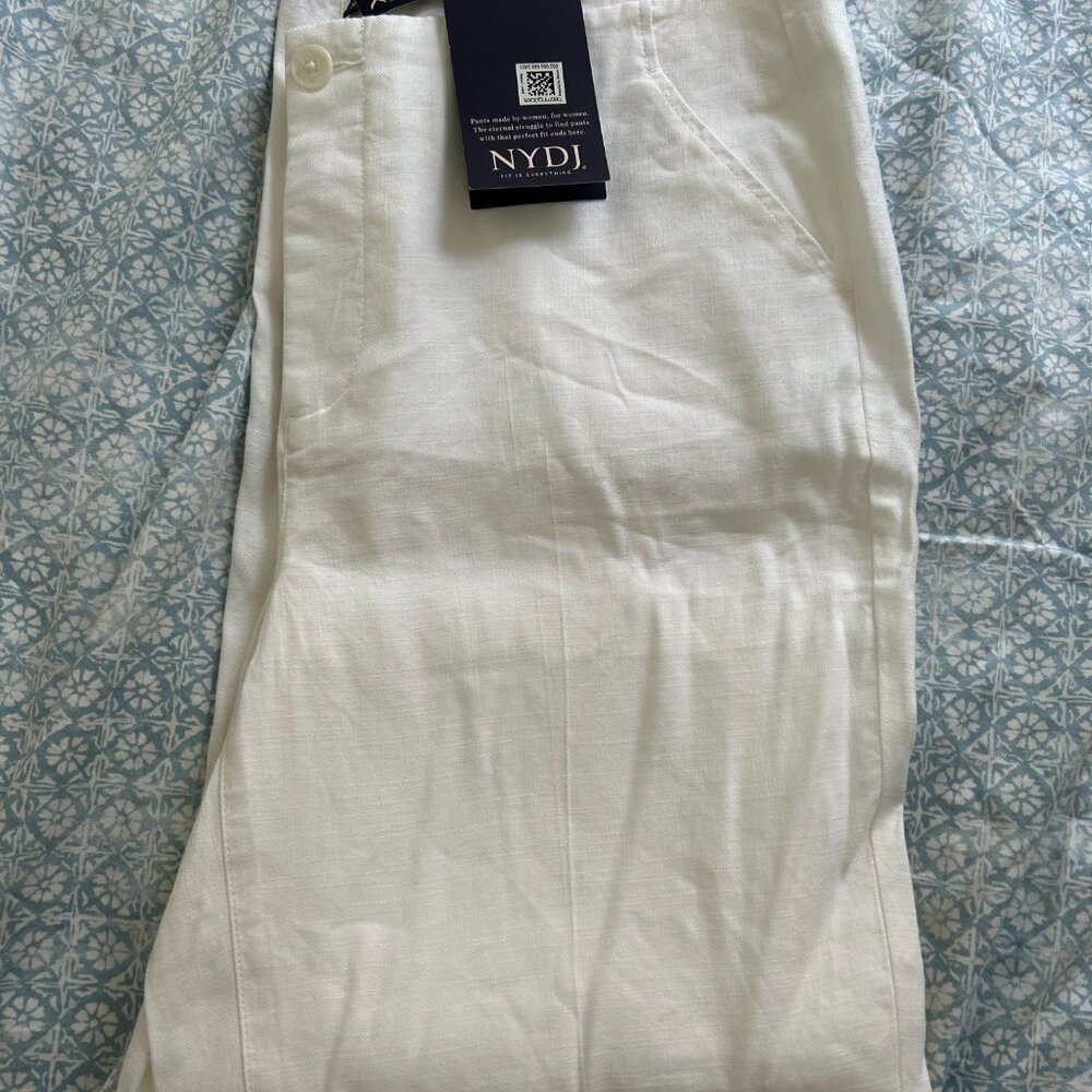 NYDJ White Linen Blend Pants - Size 10 - NWT